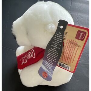 Boyds Bears Coca Cola Polar Bear Sitting Plush Soft Toy Stuffed Animal Red Scarf